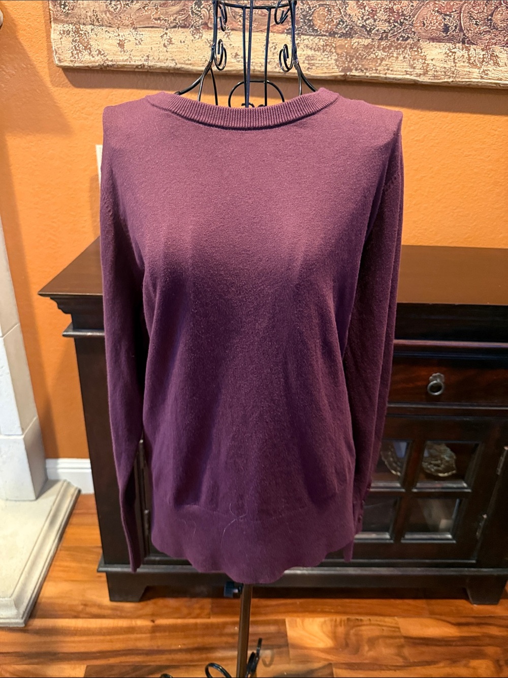 XXL NWT Halogen Burgundy Classic Crewneck Sweater Soft